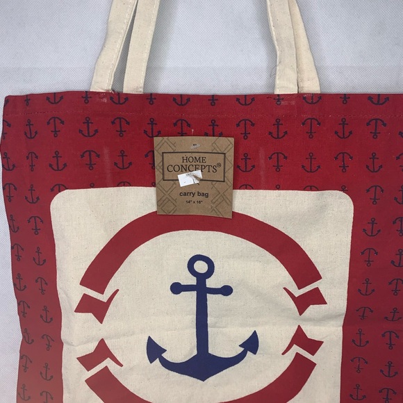 HOME CONCEPTS Seaside Nautical Canvas Bags NWT - Picture 7 of 8